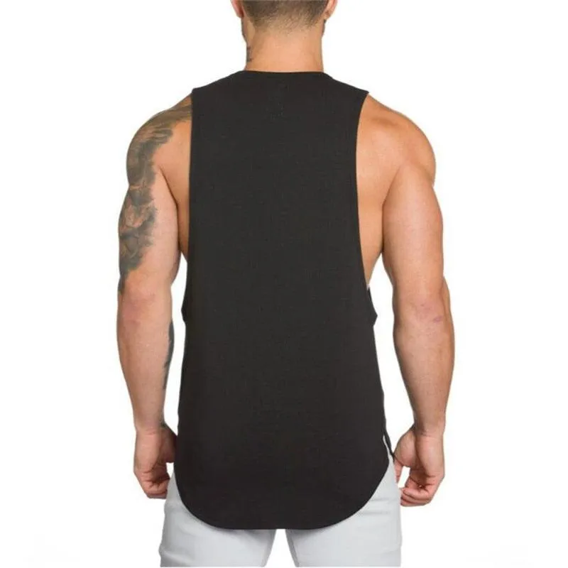 Trending Brand Gym Stringer Clothing Bodybuilding Tank Top - Men Fitness Singlet Sleeveless Shirt Solid Cotton Muscle (TM7)(1U101)(1U100)