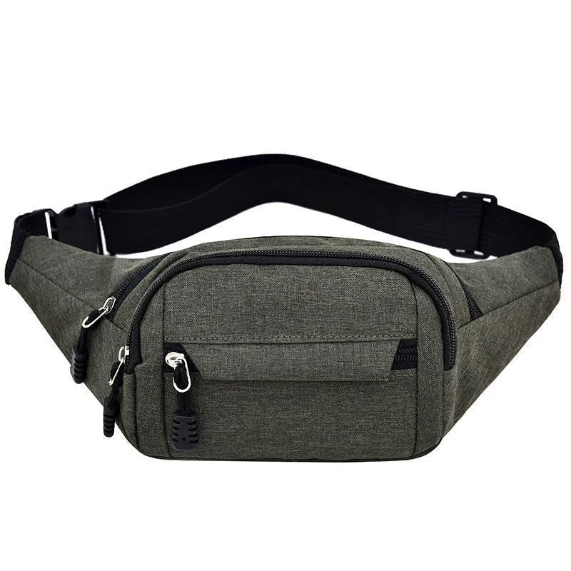 Ultra-Thin Unisex Running Waist Bag, Mini Cloth Bucket Bag with Car Suture