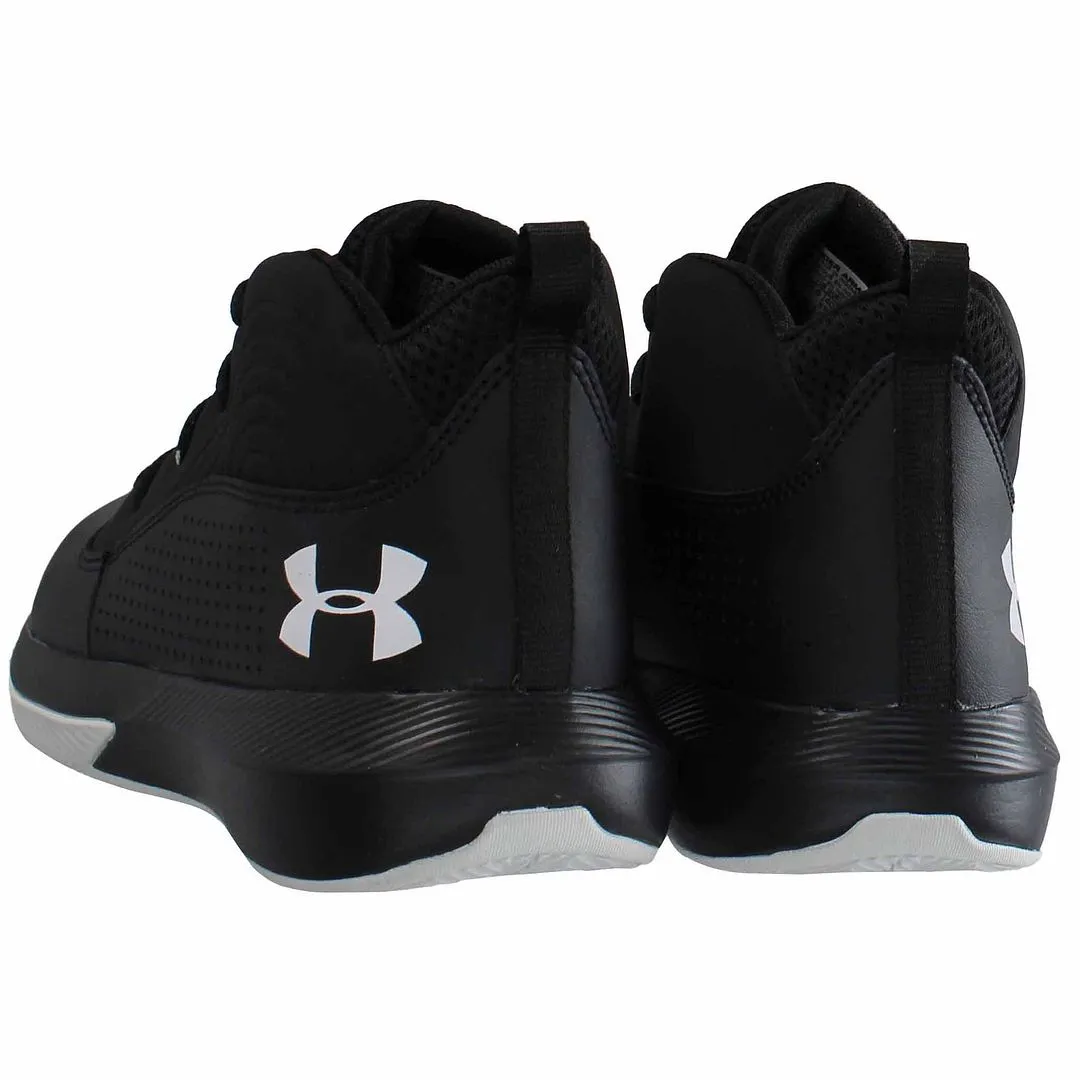 Under Armour GS Lockdown 4-BLK Kids Black Basketball Shoes