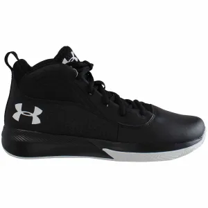 Under Armour GS Lockdown 4-BLK Kids Black Basketball Shoes