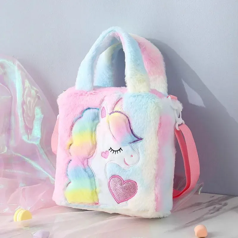 Unicorn Toddler Bag Princess Cute Crossbody Handbags Gift for Girls (Pink-Multi)