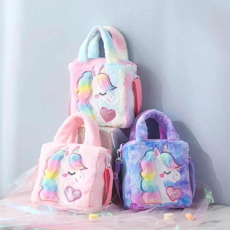 Unicorn Toddler Bag Princess Cute Crossbody Handbags Gift for Girls (Pink-Multi)