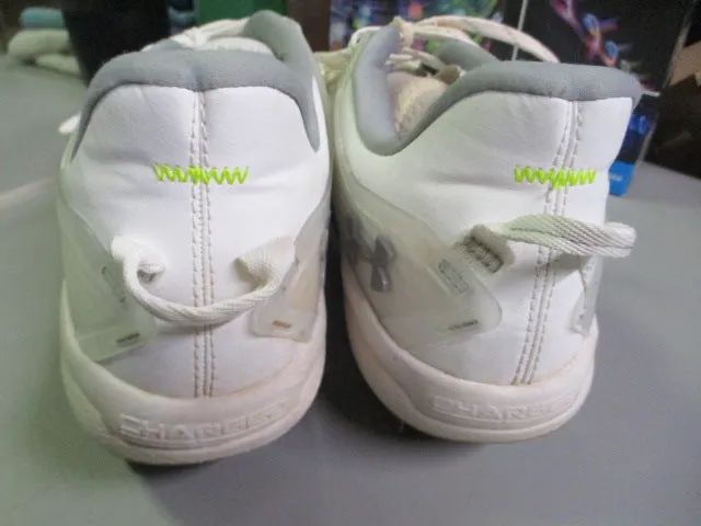 Used Under Armour Yard Metal Baseball Cleats Size 13 - White
