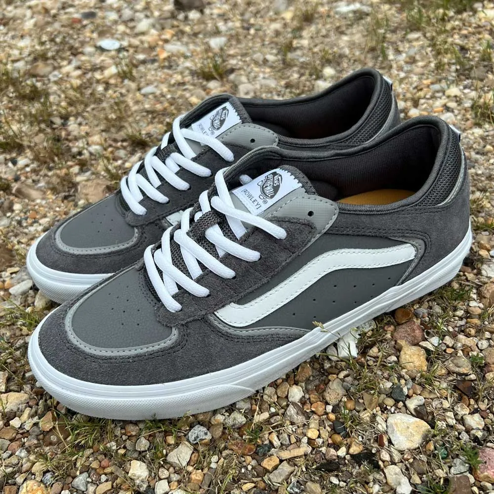 Vans Rowley Grey White  Suede Shoes