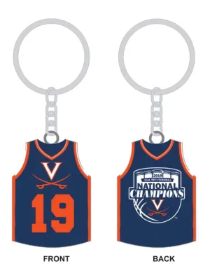 Virginia Cavaliers 2019 Men's Basketball National Champions Jersey Keychain
