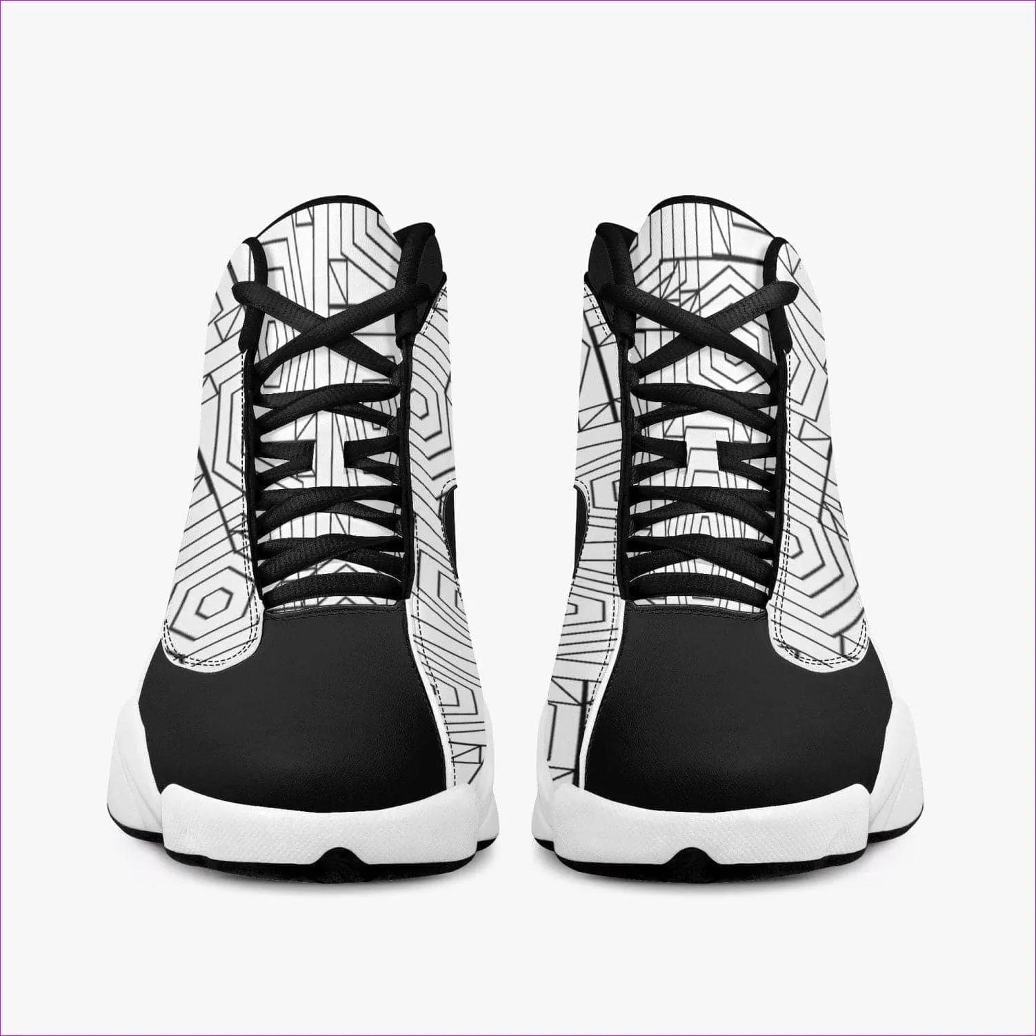 Web Air High-Top Leather Basketball Sneakers
