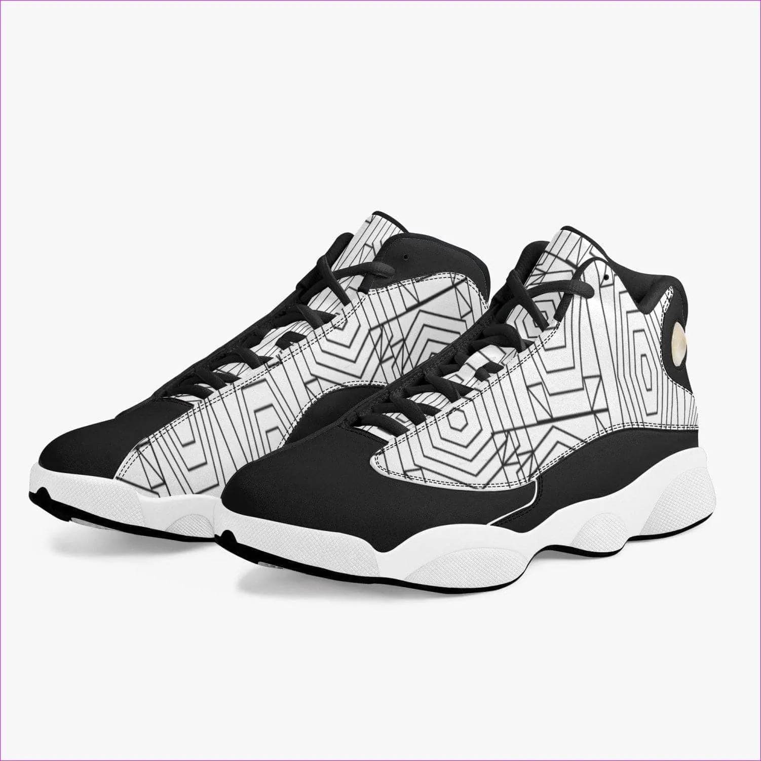 Web Air High-Top Leather Basketball Sneakers