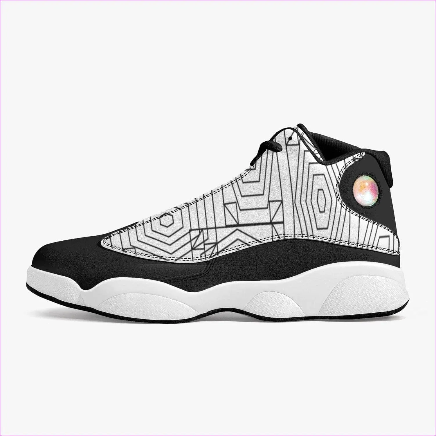 Web Air High-Top Leather Basketball Sneakers