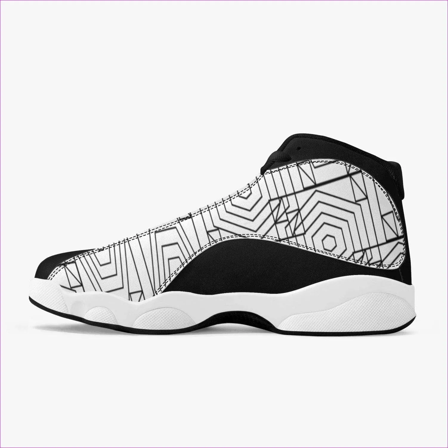 Web Air High-Top Leather Basketball Sneakers
