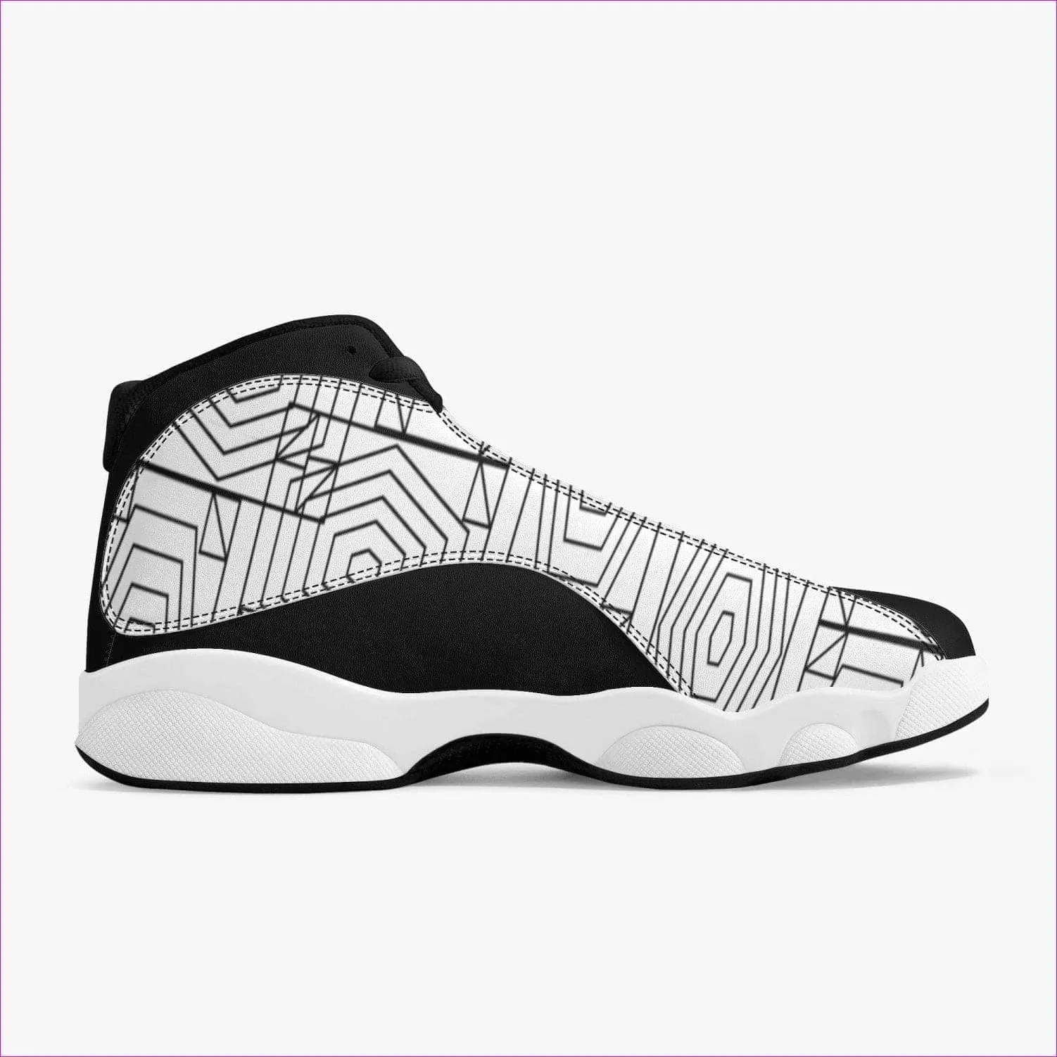 Web Air High-Top Leather Basketball Sneakers