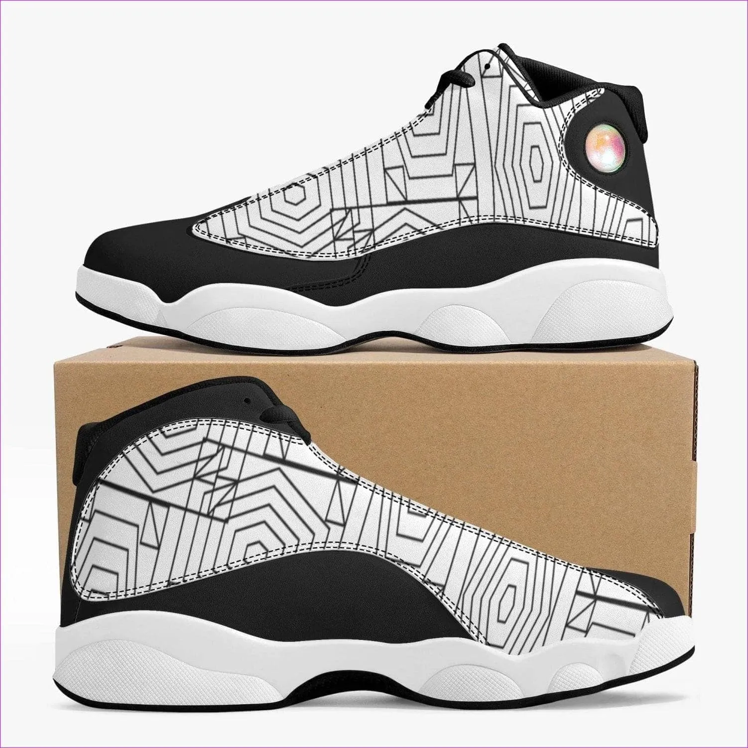 Web Air High-Top Leather Basketball Sneakers