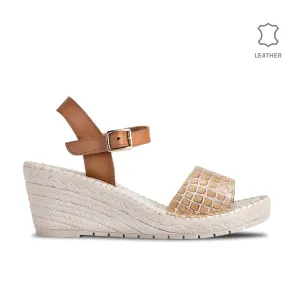 Wedge Gavi Beige Coco Leather