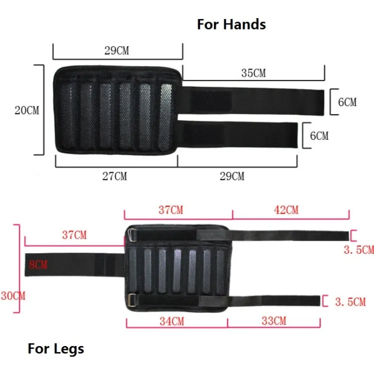 Weight-Bearing Running Sandbag Leg&Hand Lead Steel Plate Adjustable Sports Invisible Sandbag, Weight: 4kg for Hands
