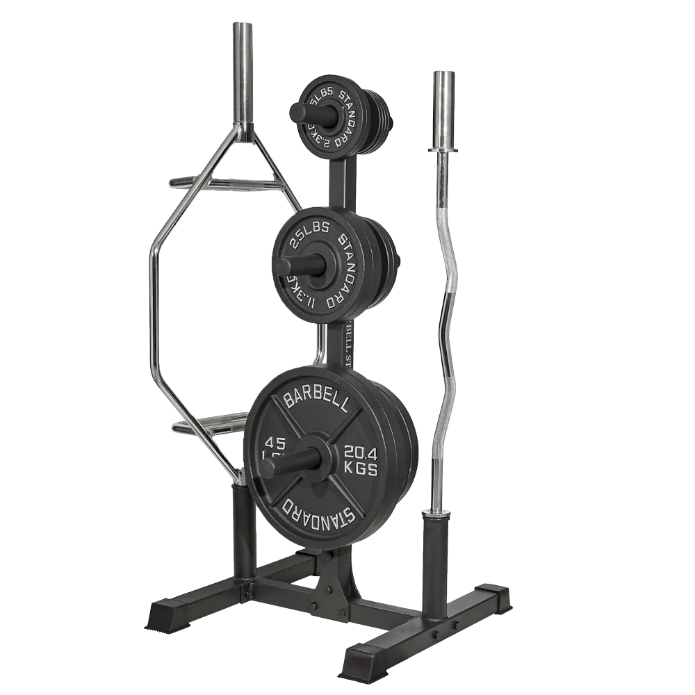 Weight Plate Tree and Bar Storage