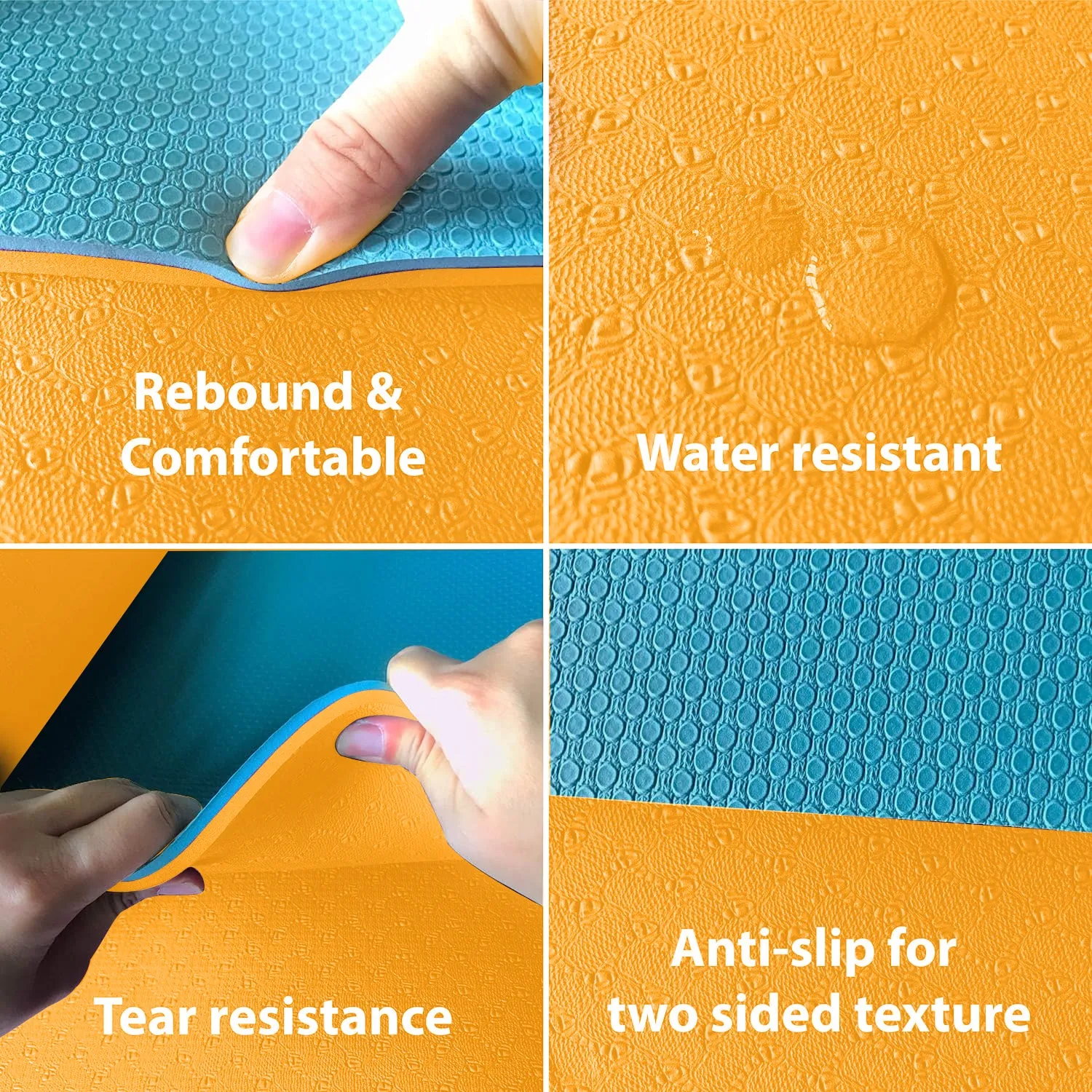 WErFIT TPE 10mm Yoga Mat for Gym Workout and Exercise for Men & Women