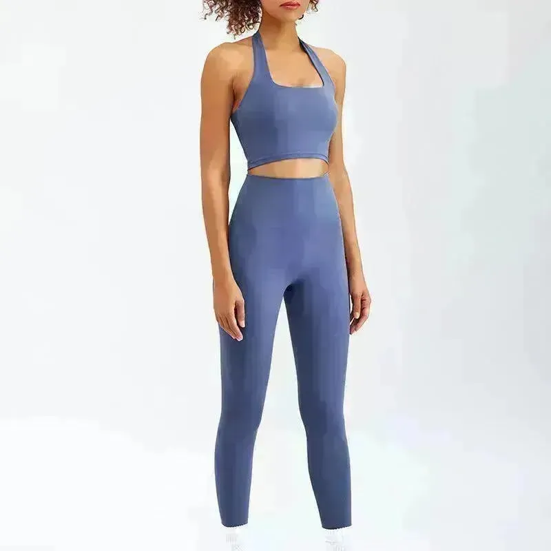 Women Yoga Zipper Long-sleeved Gym Exercise Fitness Suit