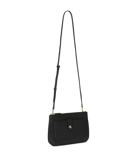 Women's Pebbled Leather Medium Jamey Crossbody Black