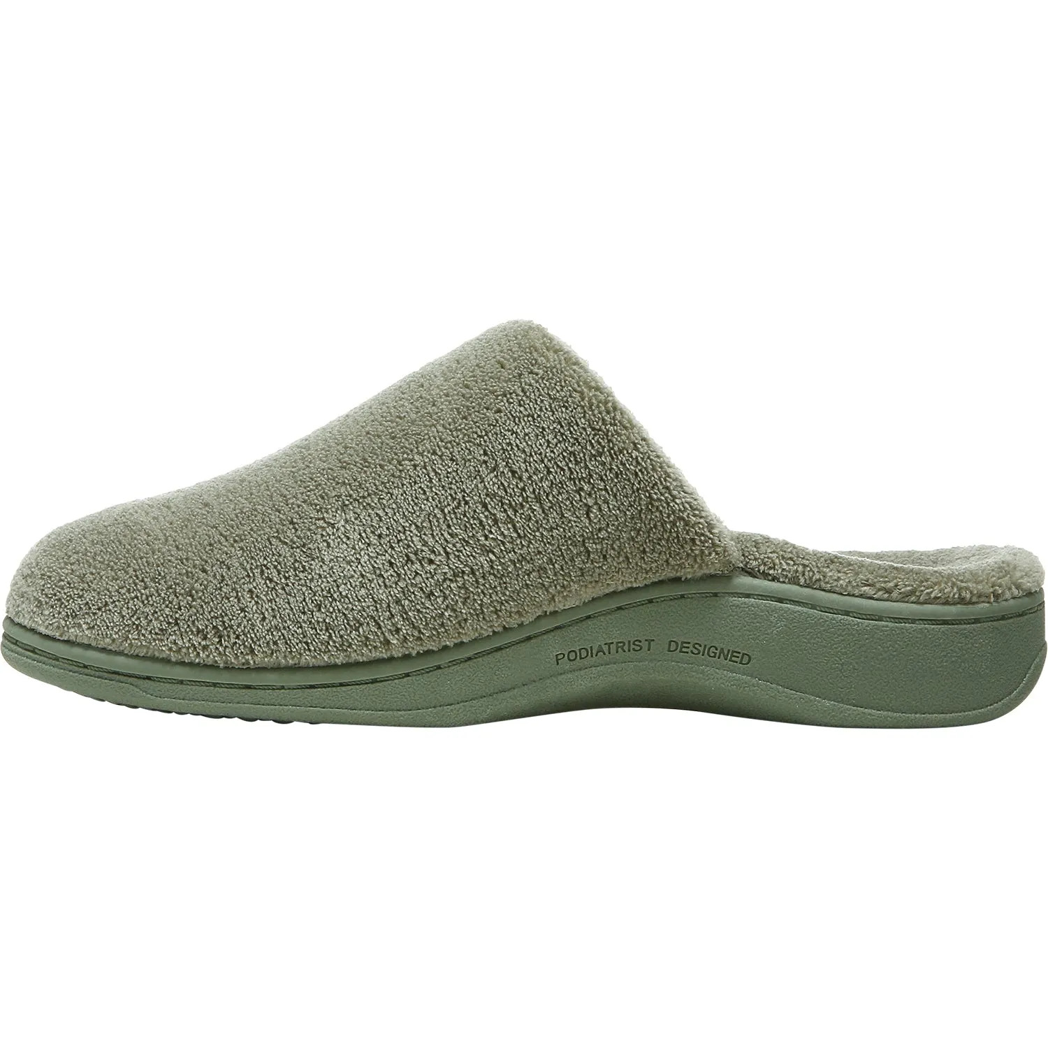 Women's Vionic Gemma Slippers Army Green Terrycloth