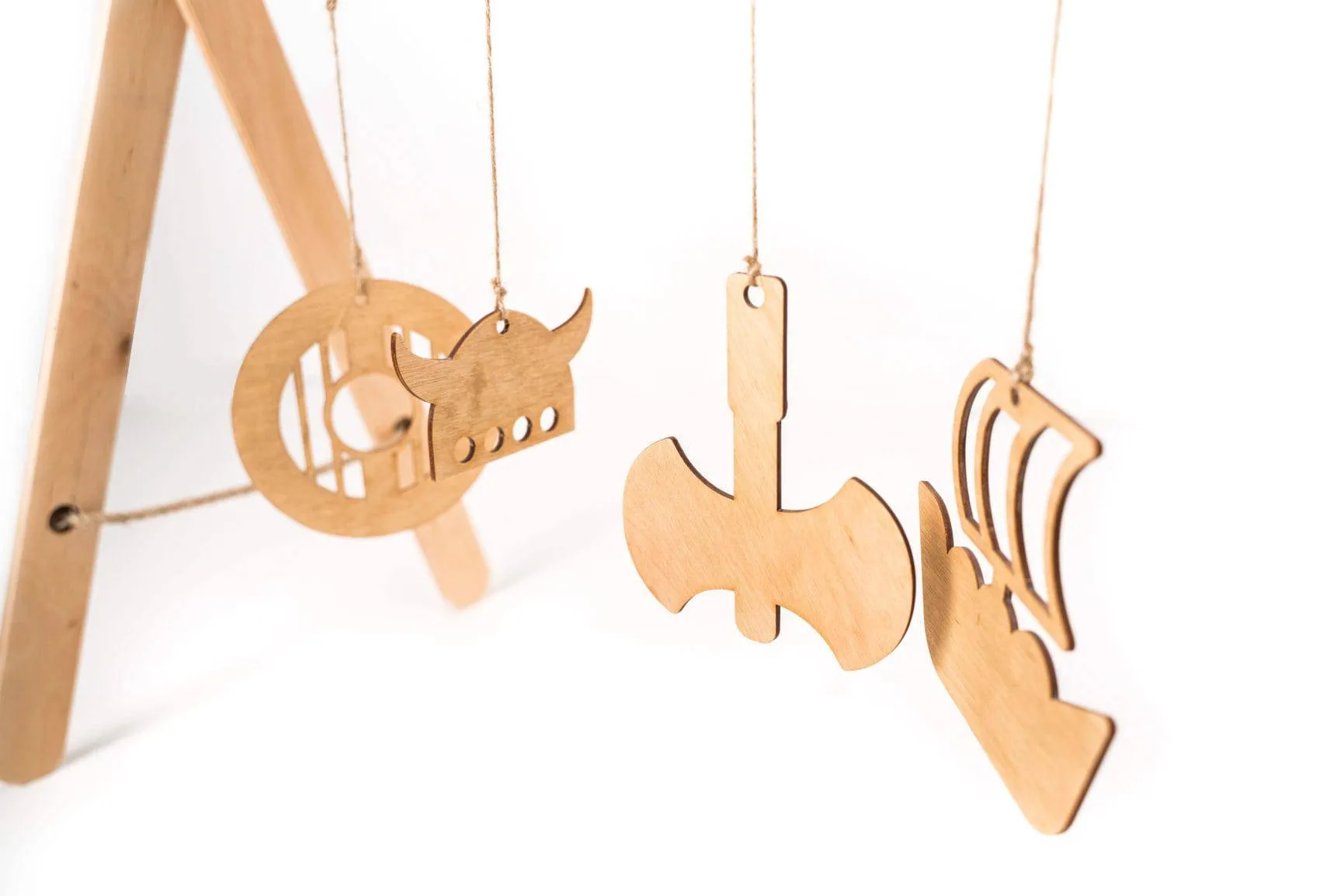 Wooden play gym for baby (Viking theme)