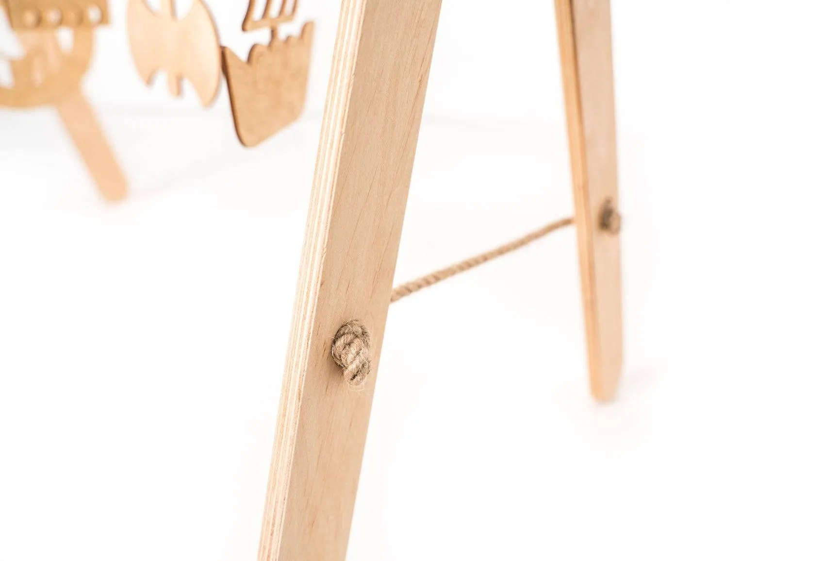 Wooden play gym for baby (Viking theme)