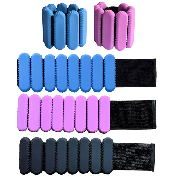 Yoga Fitness Adjustable Silicone Weight-bearing Bracelet Strength Exercise Equipment, Weight: 1000g(Purple)