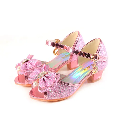 YUNICUS Children Shoes Leather Shoes Princess Shoes round-Toe