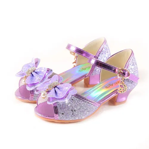 YUNICUS Children Shoes Leather Shoes Princess Shoes round-Toe