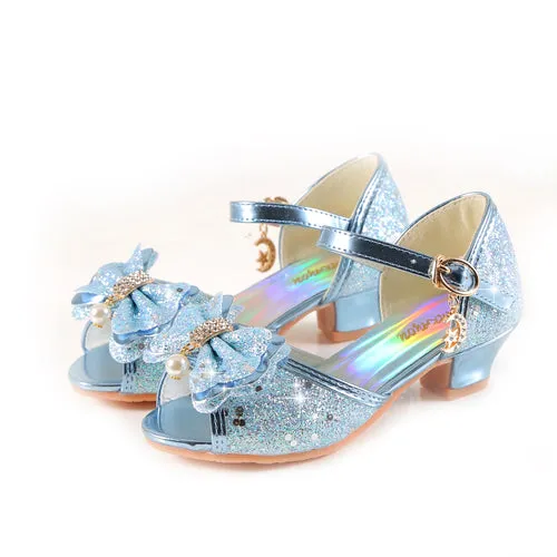 YUNICUS Children Shoes Leather Shoes Princess Shoes round-Toe